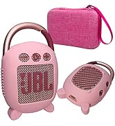 Hard Carrying Case and Silicone Cover for JBL Clip 4 Portable Bluetooth Speaker, Protective Trave...