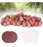 Woodever 110 Pack Cedar Balls for Clothes Storage, for Wardrobes and Drawers, 100% Natural Aromat...