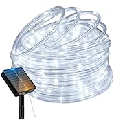 btfarm Solar Rope Lights Outdoor, 120LED 46FT Solar String Lights Outside Waterproof, 8 Lighting ...