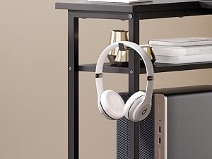 desk with shelves
