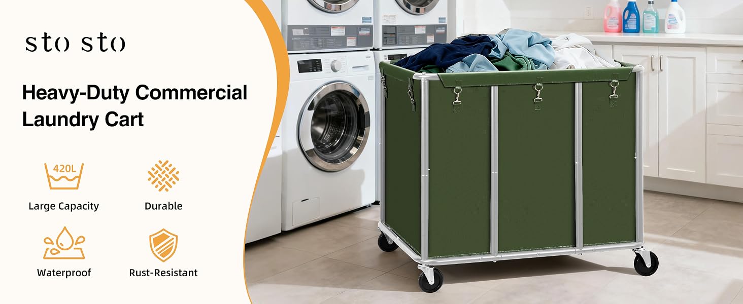 Commercial Laundry Cart