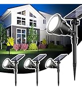 ROSHWEY Solar Outdoor Lights, Waterproof Solar Yard Lights 600LM Spot Light Outdoor for Tree Path...