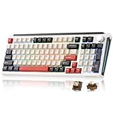 MIKIBY K98 Wireless Mechanical Keyboard, Tri-Mode Gaming Keyboard with Gasket Mount & Hot-Swap, B...