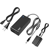 TKDY NP-FW50 for Sony ZV-E10 Dummy Battery and AC-PW20 Continuous Power Supply Adapter Kit Compat...