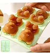 KINTEGOOD Bear Ice Cube Molds Silicone Ice Trays with Lids, Cute Bear Ice Cube Trays for Freezer,...