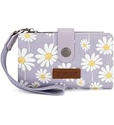 X Wrangler Womens Wallet Small Rfid Blocking Wristlet Wallets Cute Bifold Ladies Wallet with Zipp...