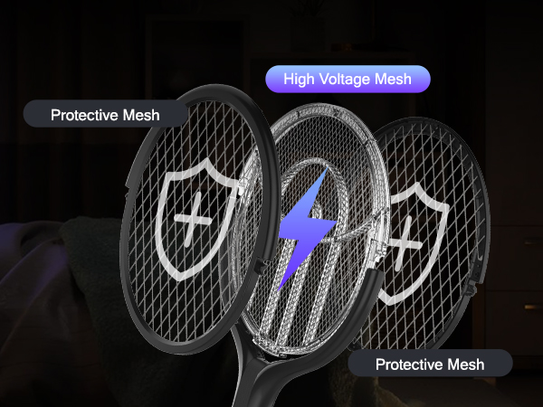 Electric Fly Swatter Racket &amp; Bug Zapper