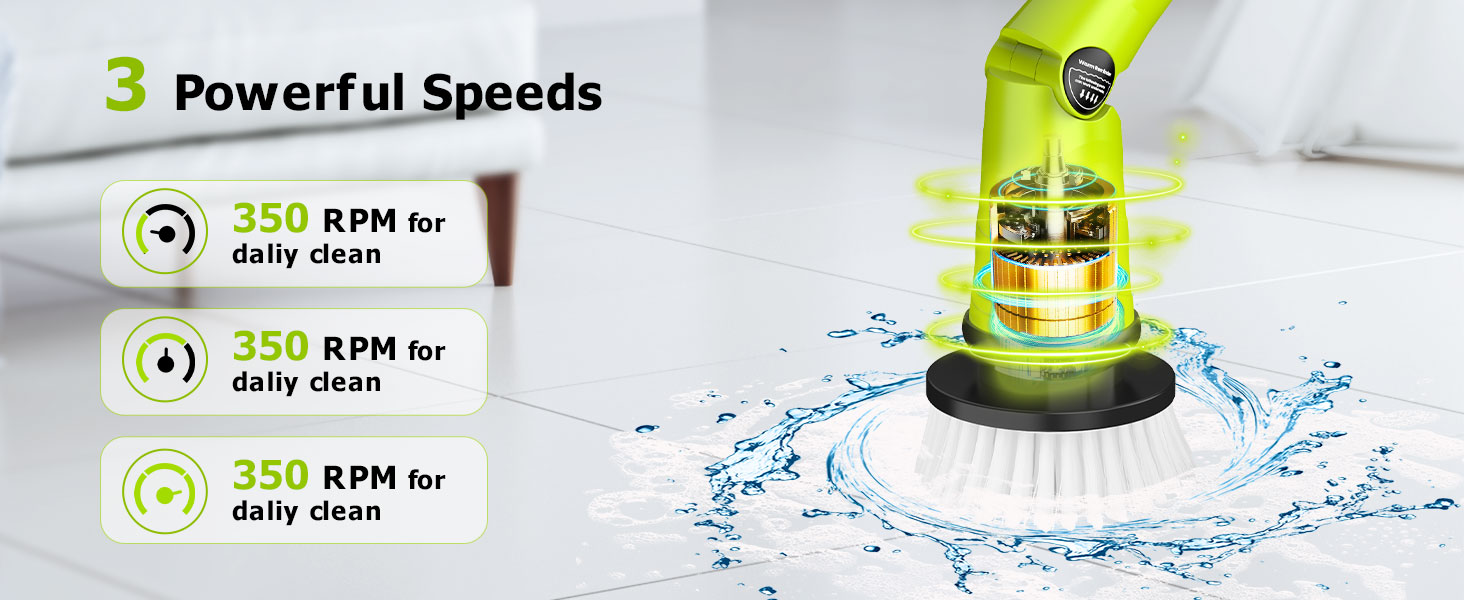 High Power Electric Spin Scrubber