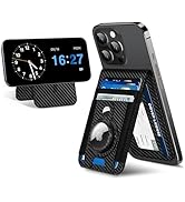 For Magsafe Wallet Stand with Airtag Holder, Strongest Magnetic Wallet for iPhone 16/15/14/13/12 ...