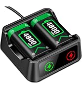 Xbox One Controller Battery Pack, 2x4800mWh Fast Charging USB Xbox Rechargeable Battery Pack Char...
