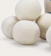 Wool Dryer Balls - Natural Fabric Softener, Reusable, Reduces Clothing Wrinkles and Saves Drying ...