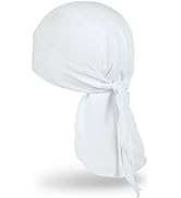 MELASA Cooling Do Rags Skull Cap Helmet Liner, Sweat Head Wraps Bandanas for Men Running Cycling ...