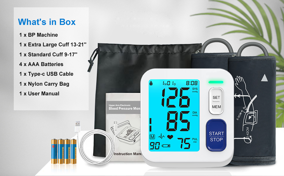 blood pressure monitor xl cuff