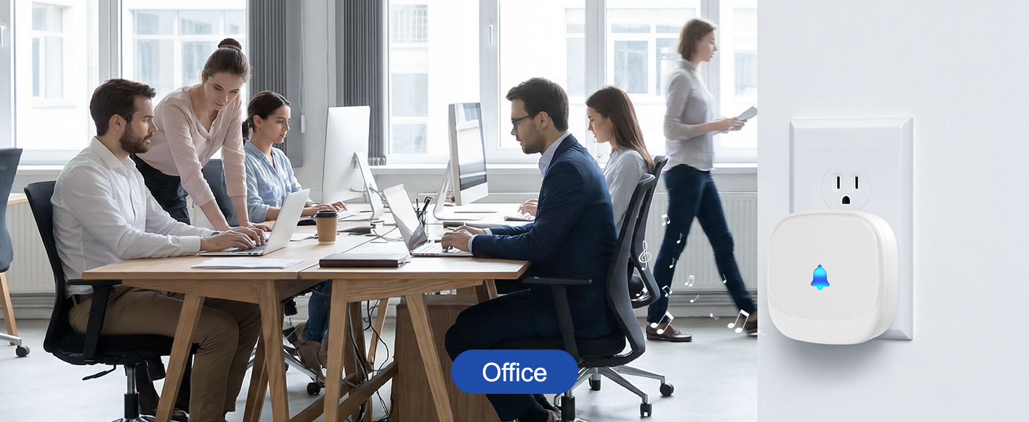 Wireless doorbell for office