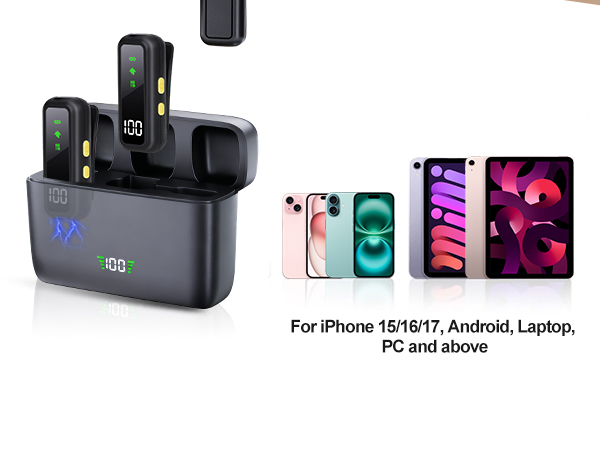 small mic vlog microphone for iphone15,16,17