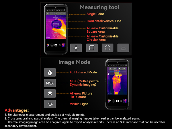 5G rugged smartphone with thermal imaging