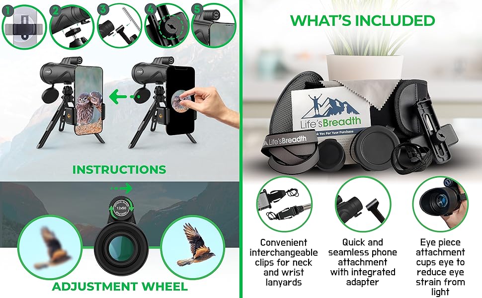 Monocular Telescope features