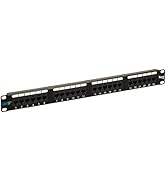 ICC CAT5e Patch Panel, UL Listed &amp; PoE++ Rated Gigabit Applications, Rackmount 24 Port 1U 19-Inch...