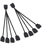 LANMINGLEL Argb Splitter Cable 5V 1 Female to 4 Male 3 Pin Argb Extension Cable for Expand Comput...
