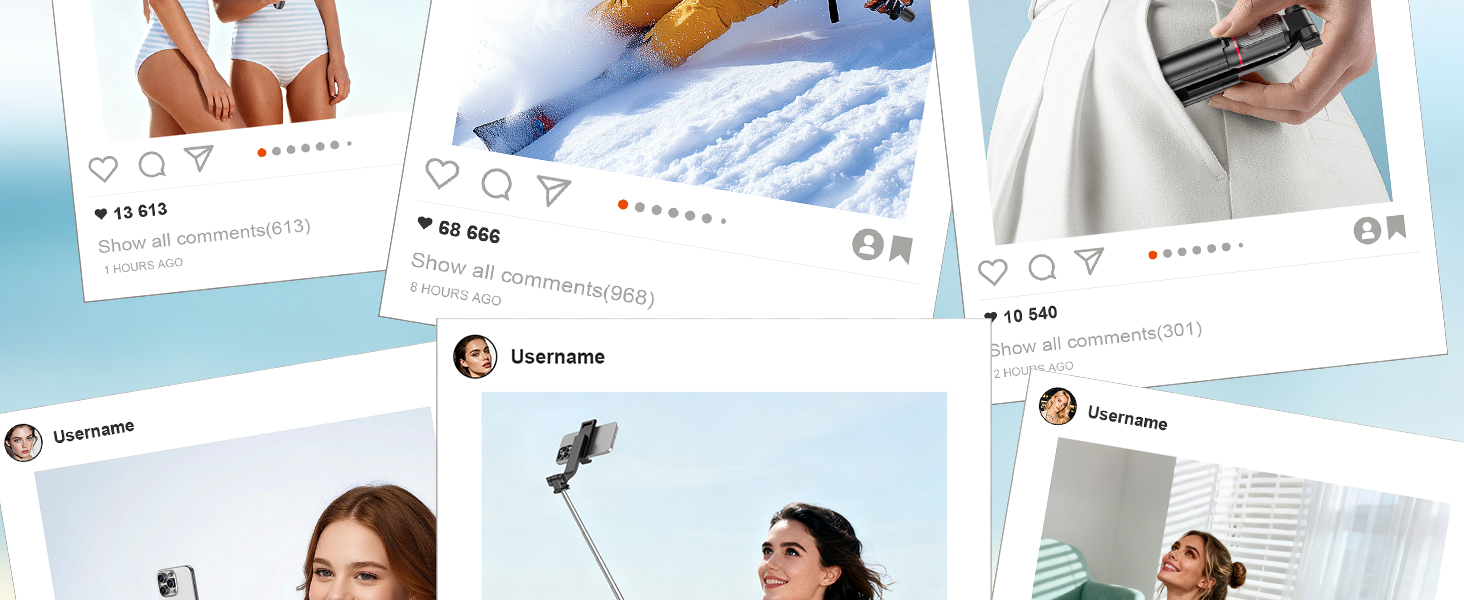 selfie stick, tripod, light