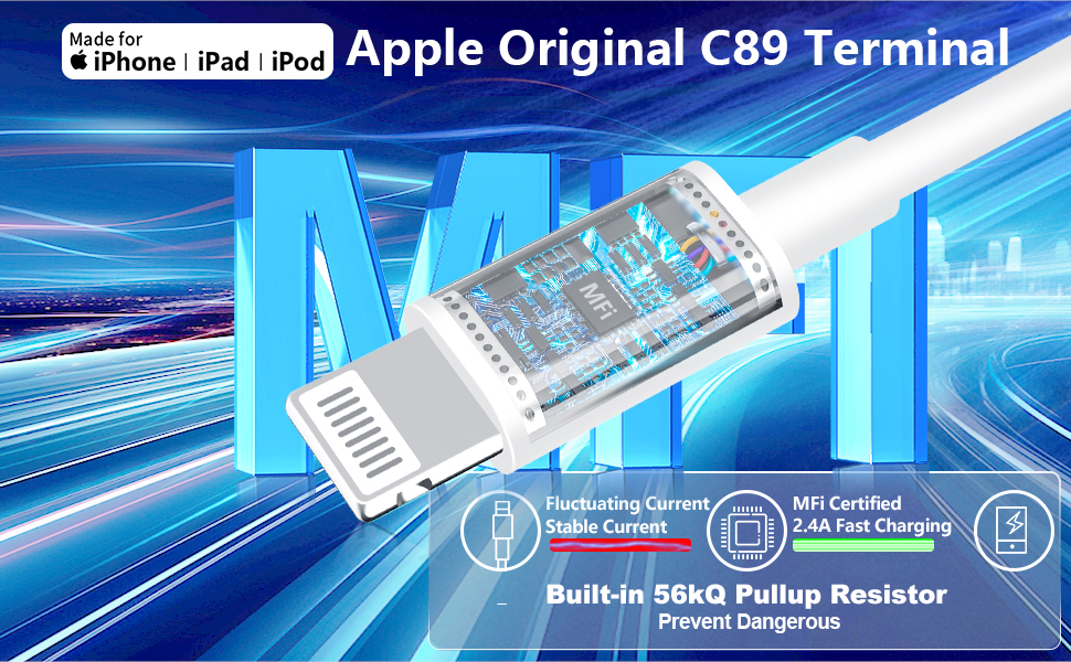MFi Certified 4.8A Dual USB Power Cigarette Lighter Adapter iPhone Car Charger Fast Charging