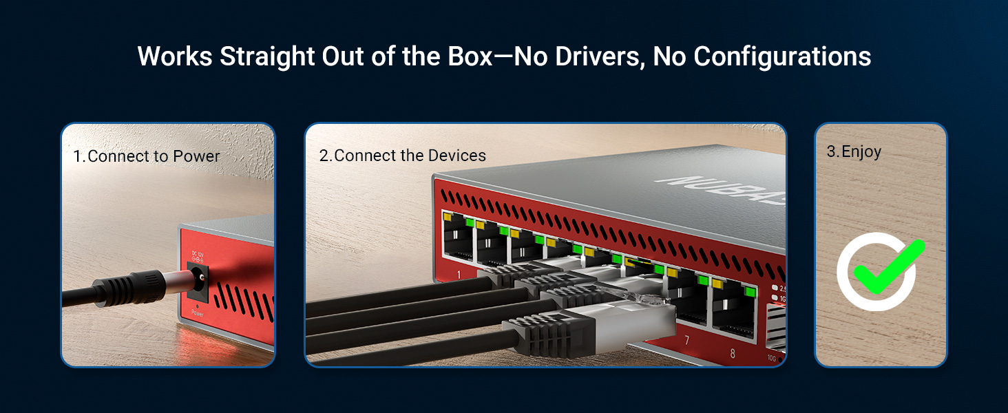 Easy to install 2.5g switch