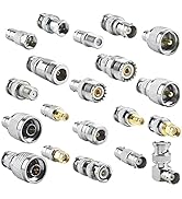 20pcs BNC Connector Kits BNC to SMA/BNC to BNC/BNC to UHF/BNC to N/BNC to F RF Coax BNC Adapter M...