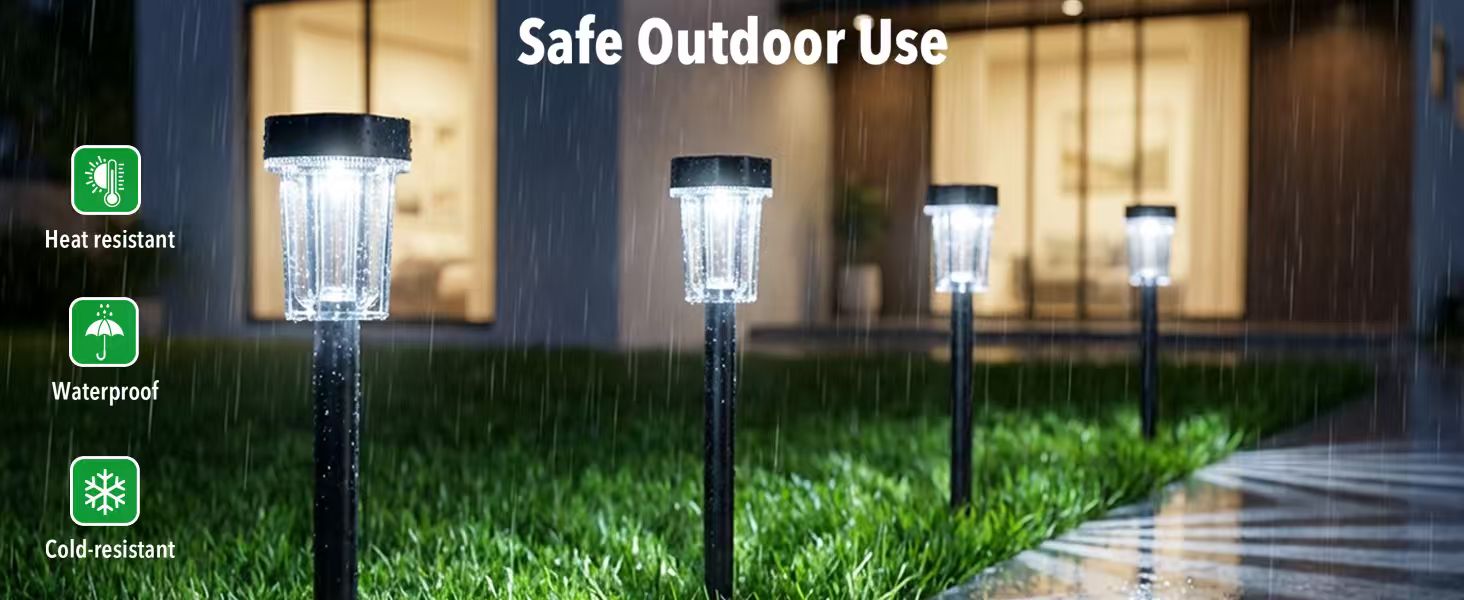 solar pathway lights outdoor waterproof