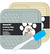 MateeyLife Lick Mat for Dogs with Suction Cups, 2PCS Slow Feeder Bowls, Small Cat Lick Mat for An...