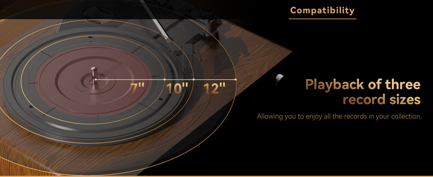 Record Players Vintage Turntable for Vinyl Records