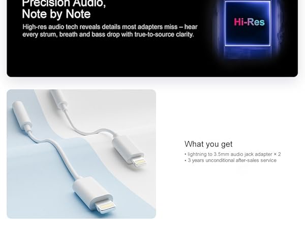 2 pack Lightning to 3.5mm audio adapte