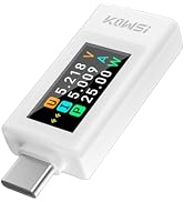 FORIOT USB C Tester Power Meter, 4-30V 0-12A Type-C Tester Digital Multimeter, Voltage and Curren...