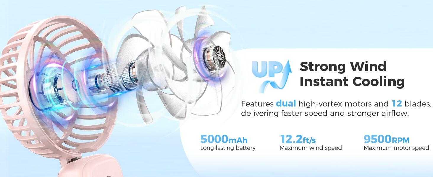 battery fan handheld fan rechargeable battery operated fan