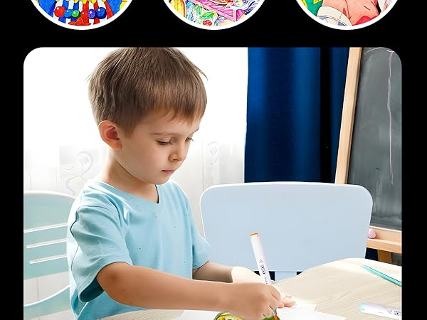 Dual Tips Coloring Markers 180 Vibrant Colors