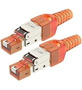 LEENUE RJ45 Cat7 Connector Tool-Free Toolless RJ45 Termination Plug Reusable Shielded for Etherne...