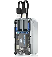 JYTIGV Portable Charger 10000mAh,22.5W Fast Charging Small Power Bank with Built-in Cables,Transp...