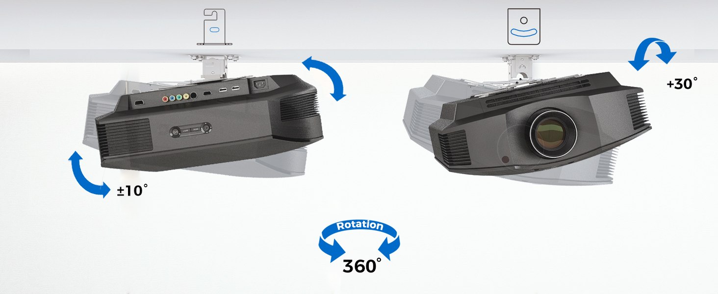 Universal Adjustable Ceiling Projector Mount