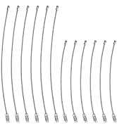 Wisdompro Wire Keychain Cable, 12 Pack of Plain Stainless Steel Wire Ring 2mm Cable Loop Rings fo...