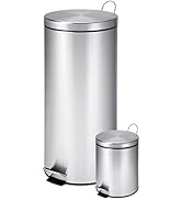 Honey-Can-Do TRS-01886 30-Liter and 3-Liter Stainless Steel Garbage Can Combo