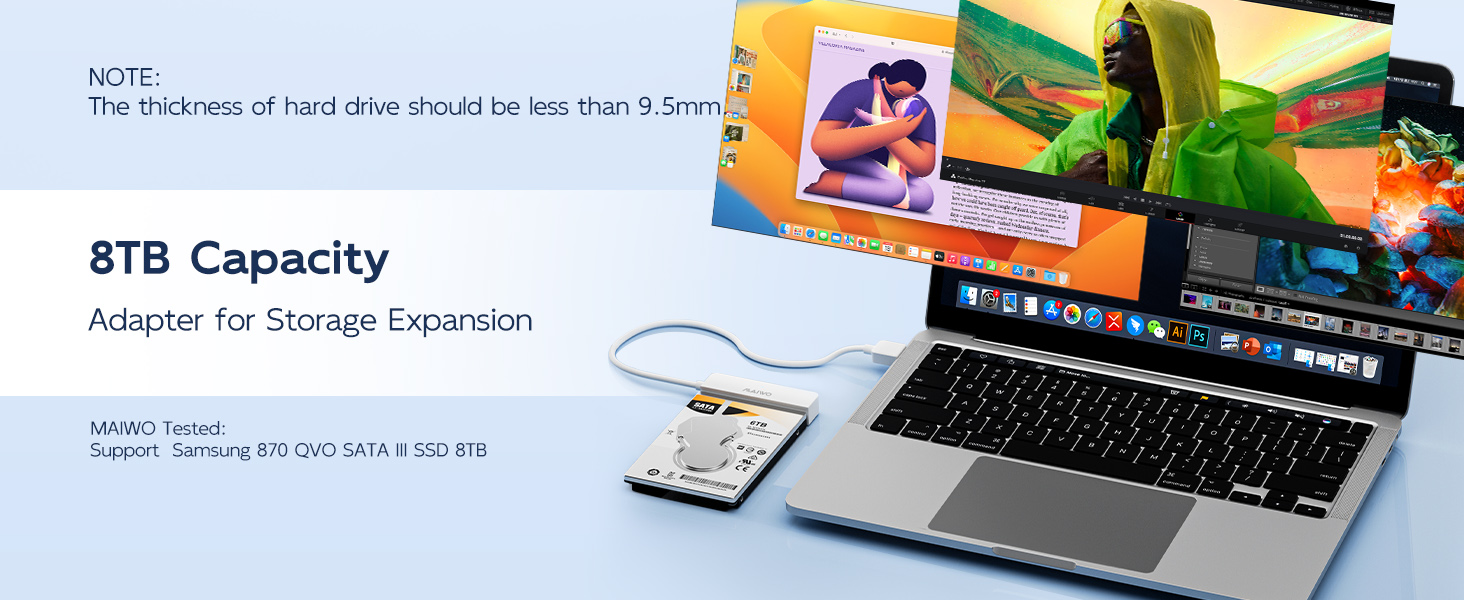 2.5&amp;#34; SATA hdd ssd to USB Cable Converter shell housing container caddy holder docking station
