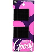 Goody Slideproof Women's Bobby Pin - 48 Count, Crimpled Black - 2 Inch Pins Help Keep Hairs In Pl...