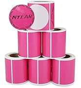 NYEAR 6 Rolls-900 Sheets,2 inch / 50mm / 2" Circle Red Thermal Sticker Labels, Self-Adhesive Roun...