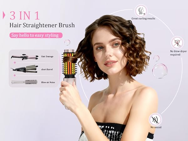 Cordless Hair Curling Iron Brush