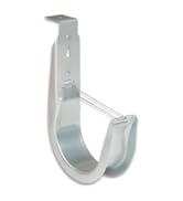 ICC Ceiling Mount J Hook 4” with Retainer Clip - Galvanized Steel Cable Management Hooks for Hang...