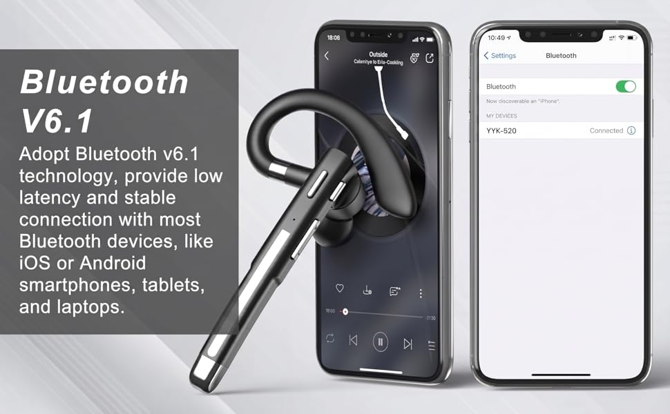 bluetooth headset v6.1 to provide low latency