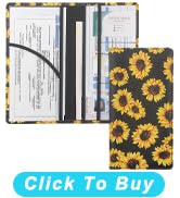 LumiMokki Premium Car Registration &amp; Insurance Card Holder with Magnetic Shut, Vehicle Glove Box ...