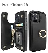 wallet case with ring for iphone 15