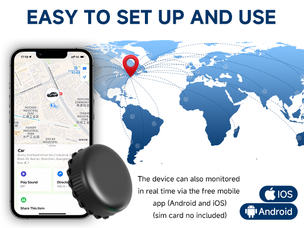 tracker device for vehicles