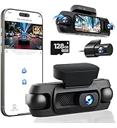 4 Channel Dash Cam Front and Rear Inside Left Right, 360° Dash Camera for Car with 128GB SD Card,...