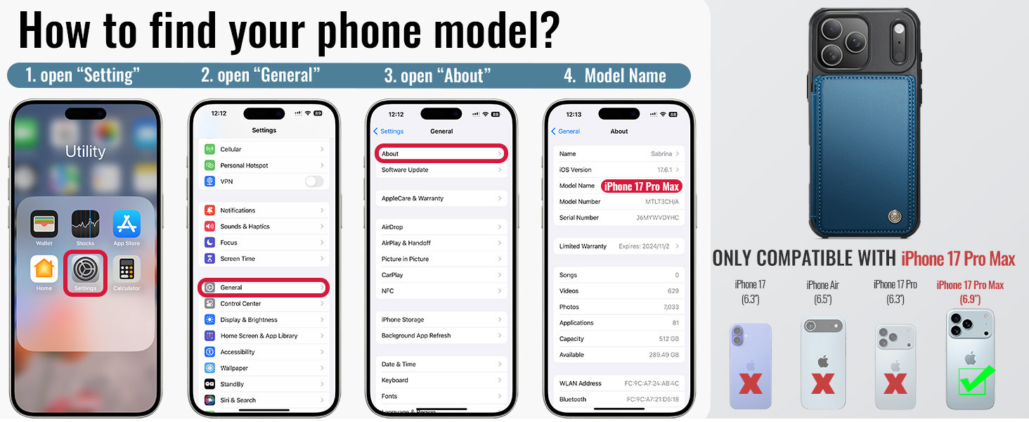 iPhone 17 promax wallet case